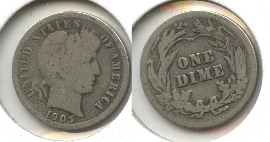 1905 Barber Dime Good-4 #h