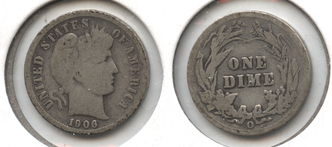 1906-O Barber Dime Good-4