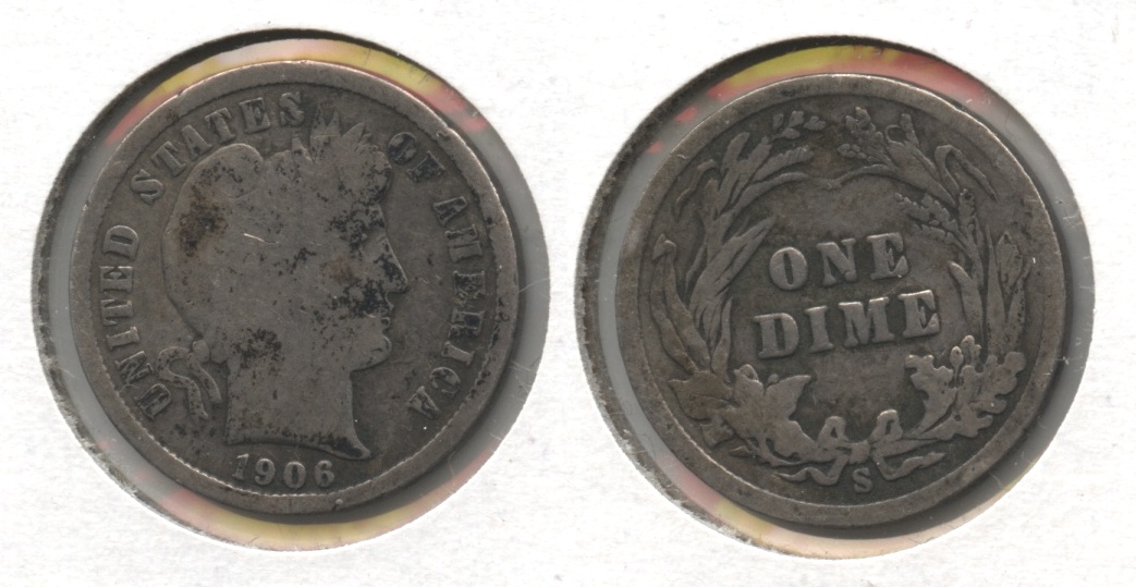1906-S Barber Dime Good-4 #a