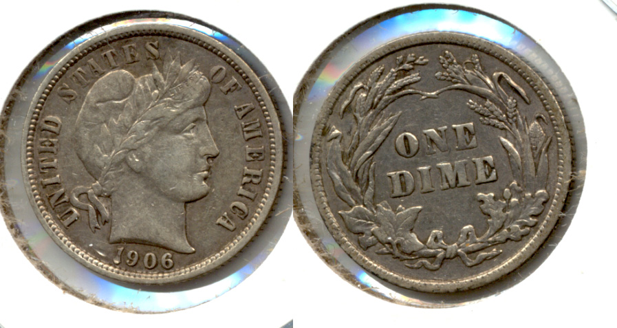 1906 Barber Dime EF-40