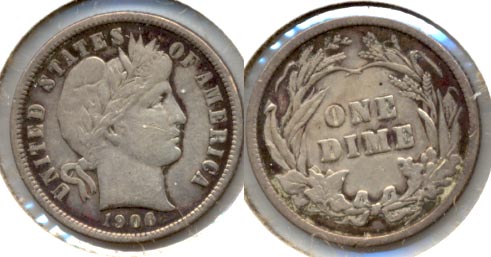 1906 Barber Dime Fine-12