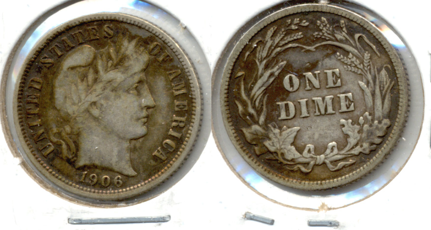 1906 Barber Dime VF-20