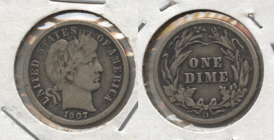 1907-O Barber Dime Fine-12