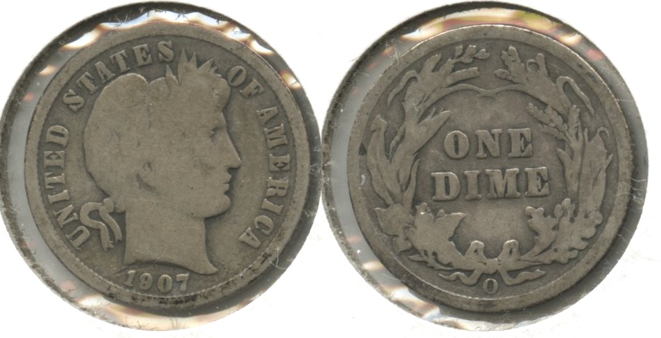 1907-O Barber Dime Good-4 #c