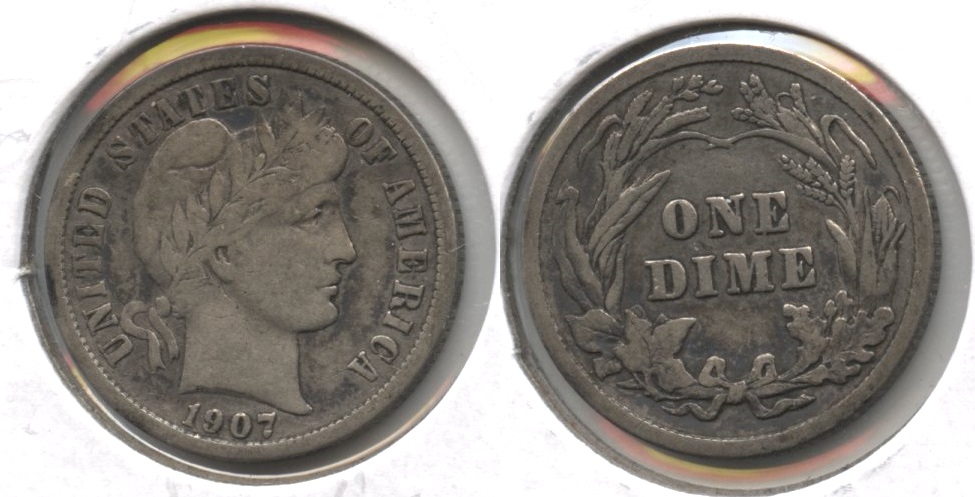 1907 Barber Dime Fine-12