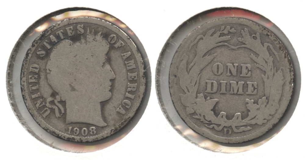 1908-D Barber Dime Good-4 #c