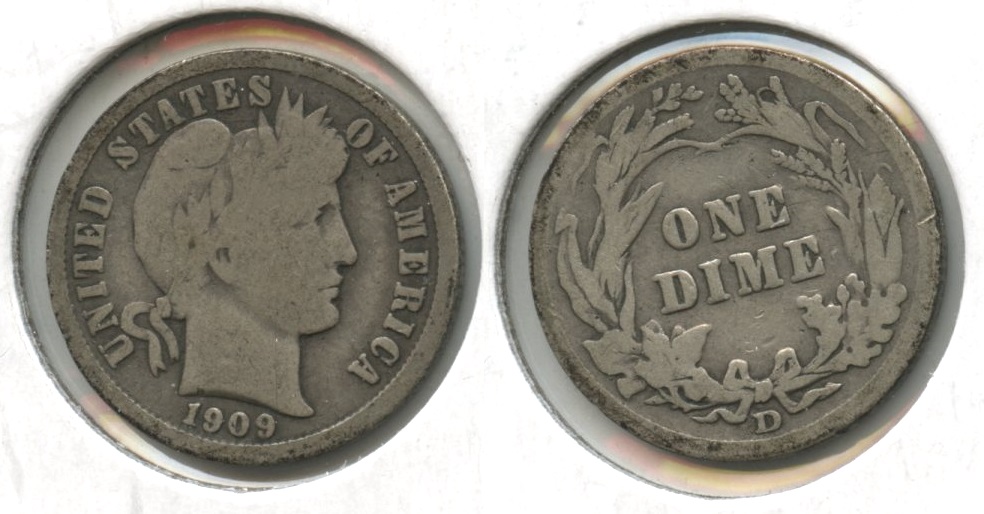 1909-D Barber Dime Good-4 #c
