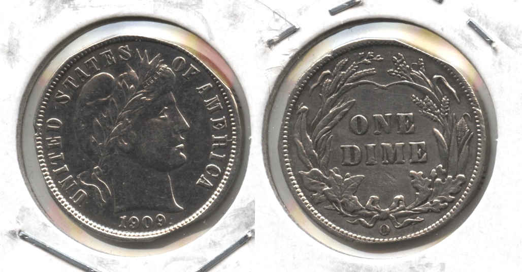 1909-O Barber Dime AU-50 Ex-Jewelry