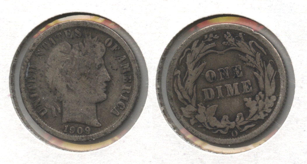 1909-O Barber Dime Good-4