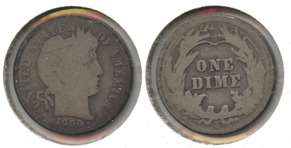 1909-S Barber Dime Good-4