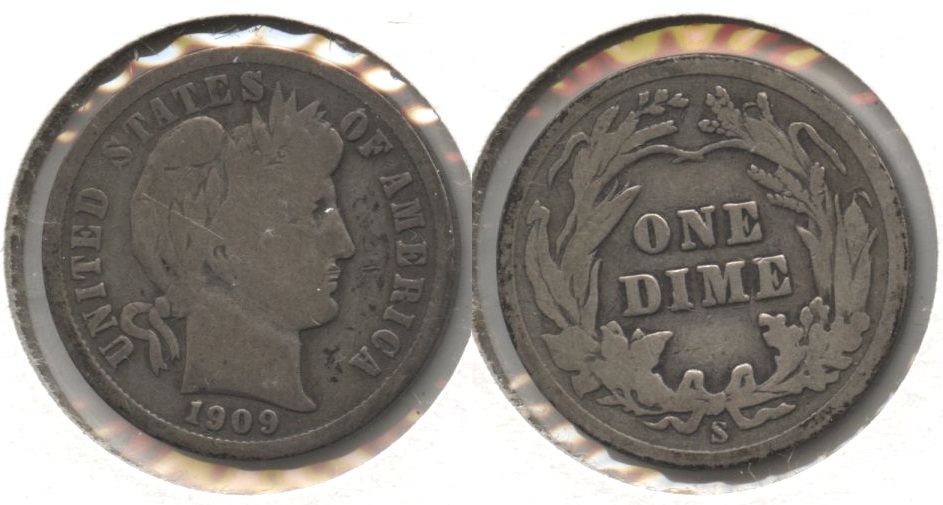 1909-S Barber Dime Good-4 #a