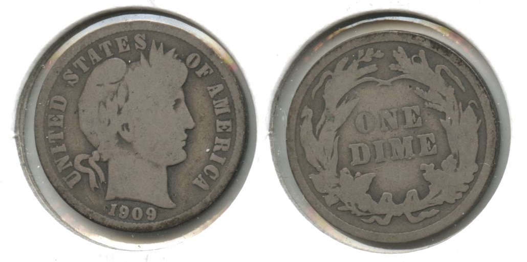 1909 Barber Dime Good-4 #k