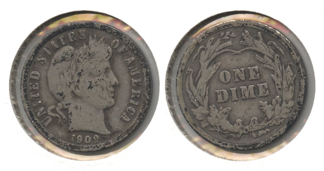 1909 Barber Dime VG-8 #a