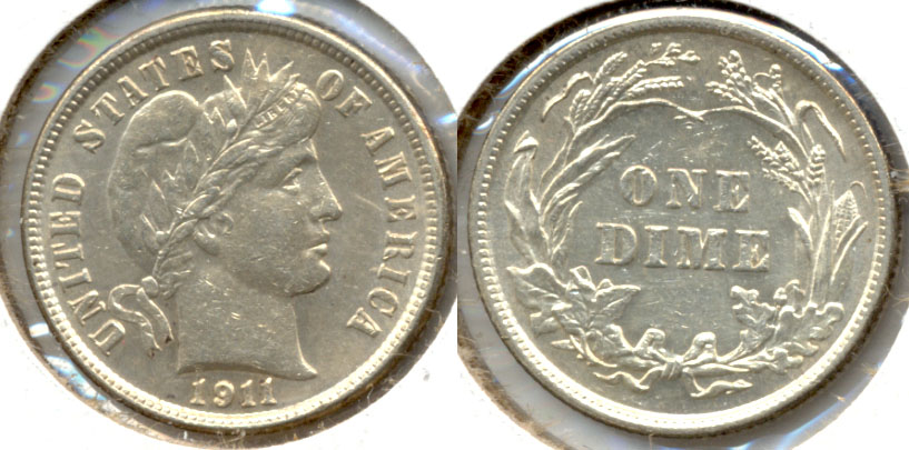 1911 Barber Dime AU-50 #a