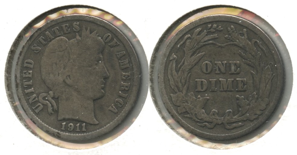 1911 Barber Dime Good-4 #aa