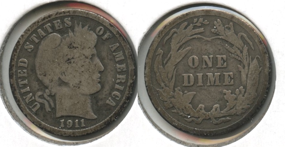 1911 Barber Dime Good-4 #ac