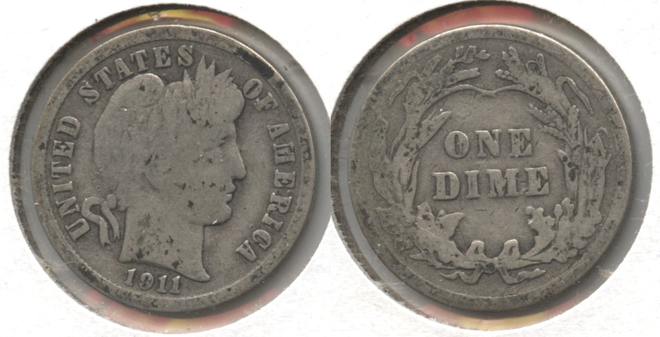 1911 Barber Dime Good-4 #e