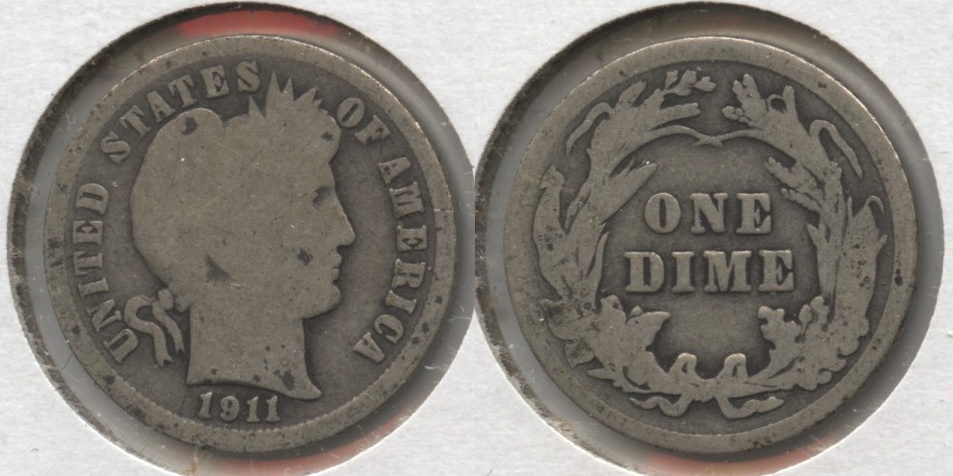 1911 Barber Dime Good-4 #i