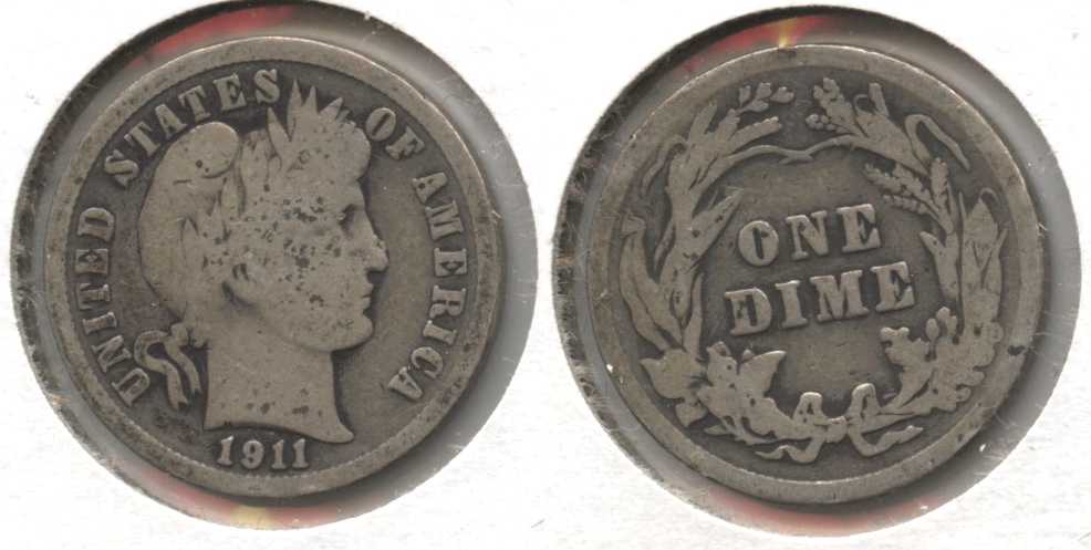 1911 Barber Dime Good-4 #m