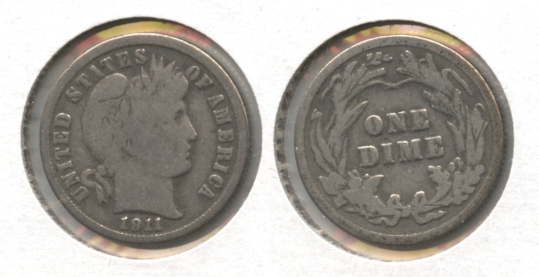 1911 Barber Dime Good-4 #r