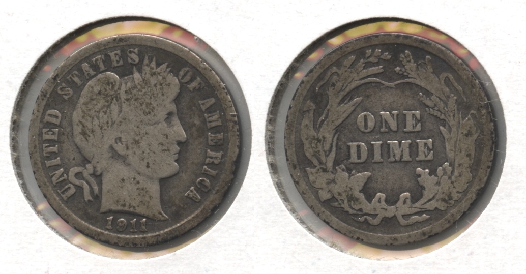 1911 Barber Dime Good-4 #t