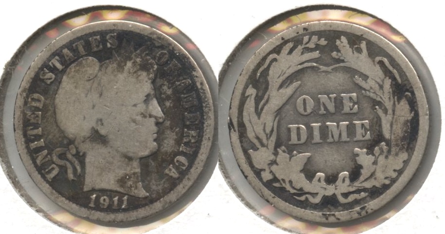 1911 Barber Dime Good-4 #w