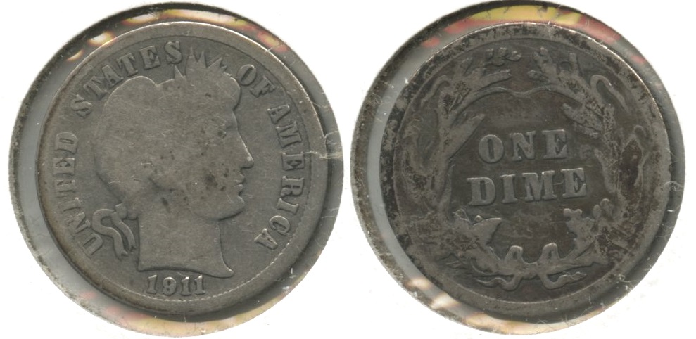 1911 Barber Dime Good-4 #x