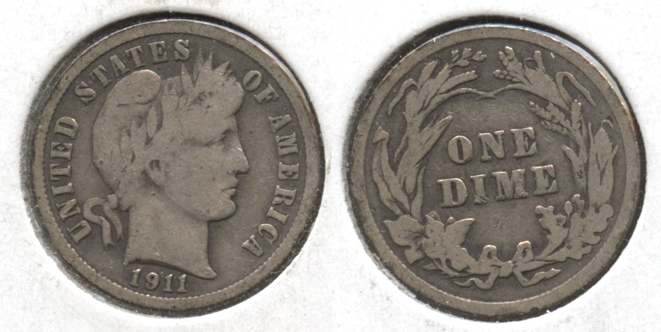 1911 Barber Dime VG-8 #a