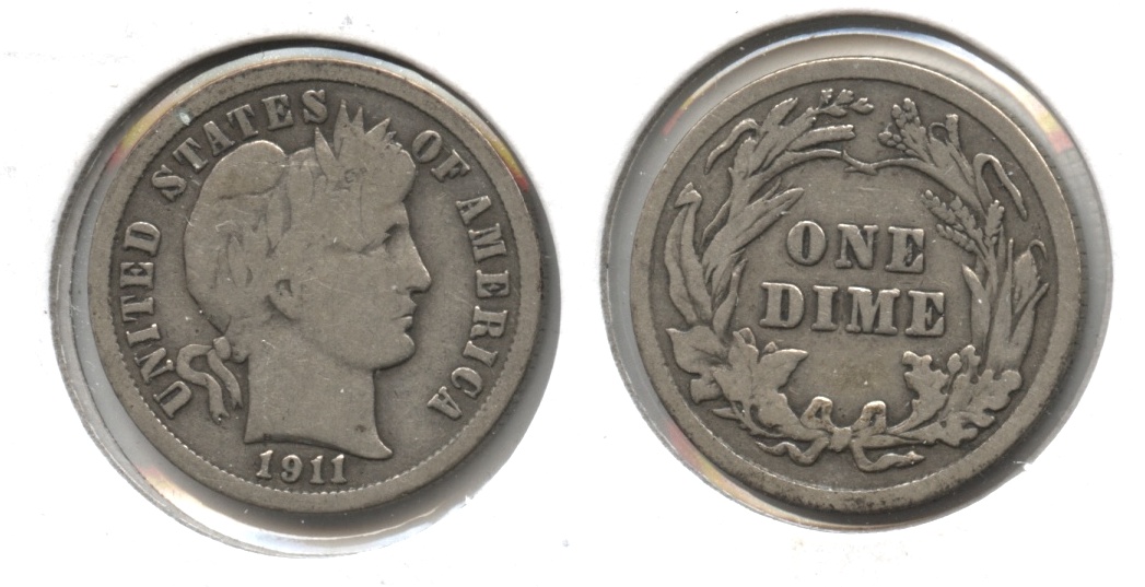 1911 Barber Dime VG-8 #d