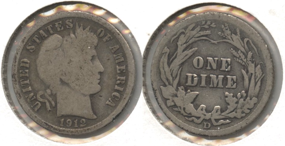 1912-D Barber Dime Good-4 #c