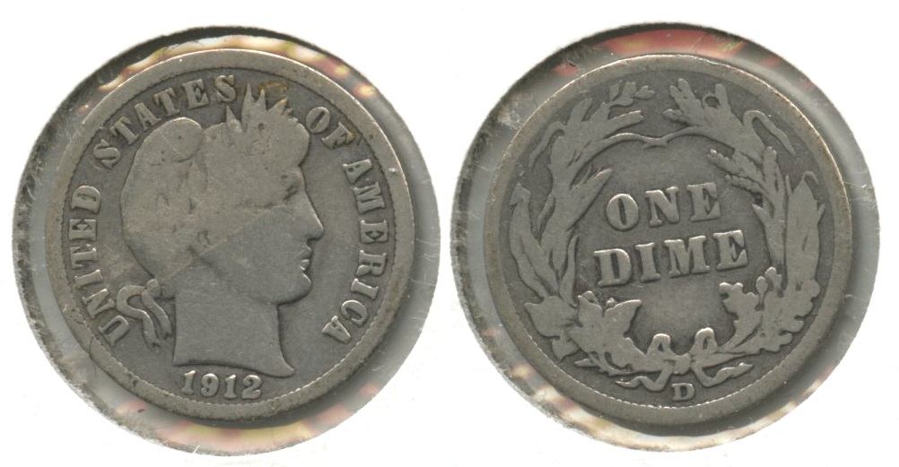 1912-D Barber Dime Good-4 #d