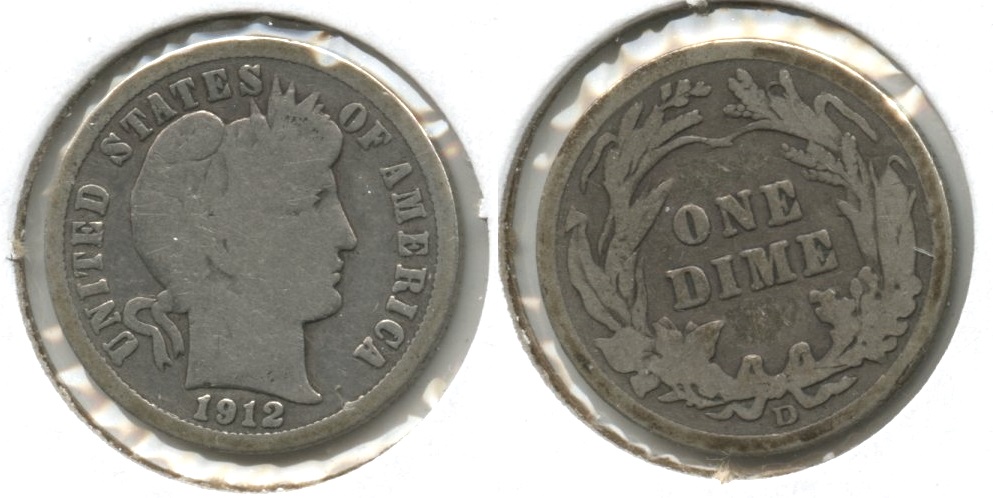 1912-D Barber Dime Good-4 #e