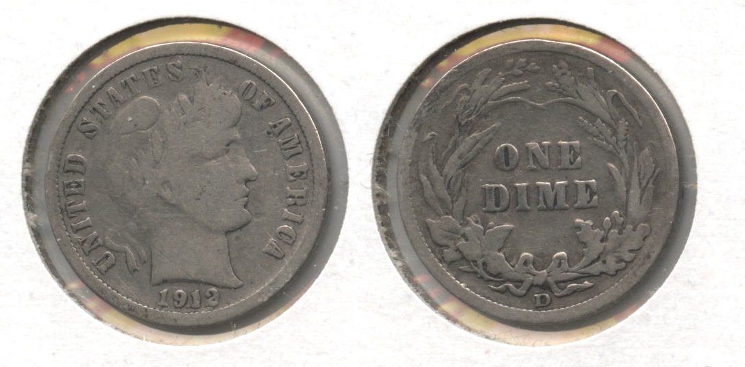 1912-D Barber Dime VG-8 #d