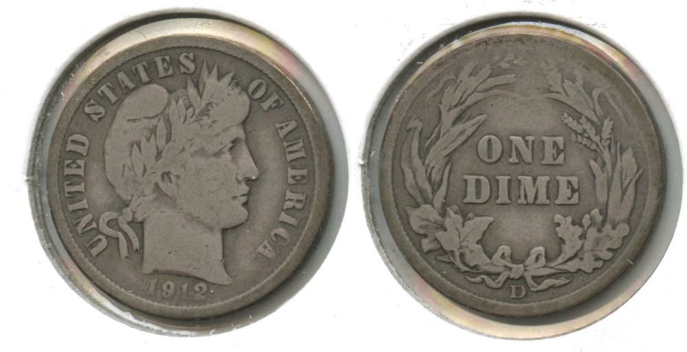 1912-D Barber Dime VG-8 #f