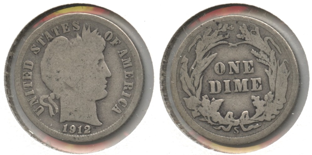 1912-S Barber Dime Good-4