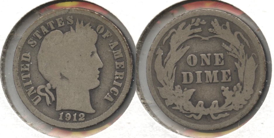 1912 Barber Dime Good-4 #c