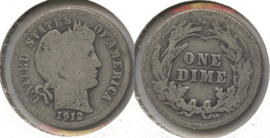 1912 Barber Dime Good-4 #d