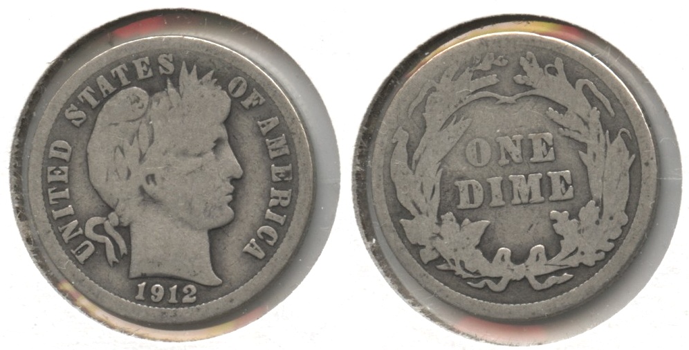1912 Barber Dime Good-4 #h