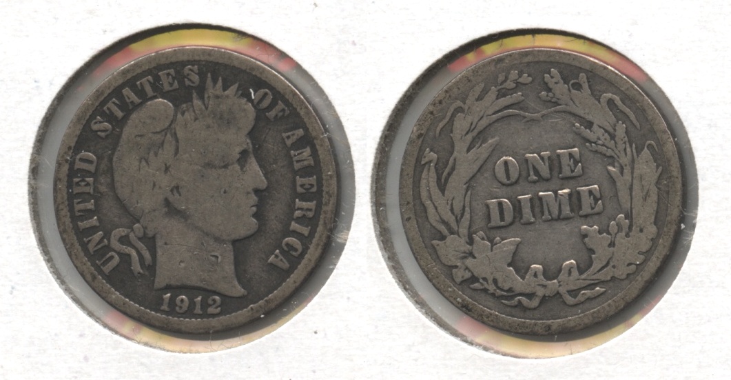 1912 Barber Dime Good-4 #j