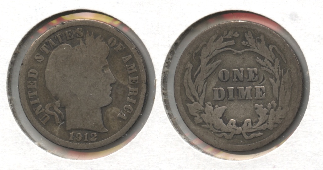 1912 Barber Dime Good-4 #k