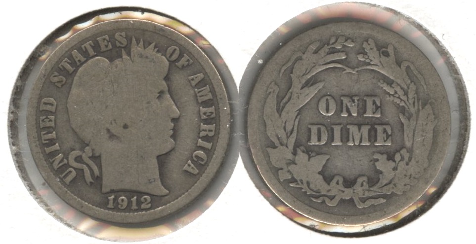 1912 Barber Dime Good-4 #m