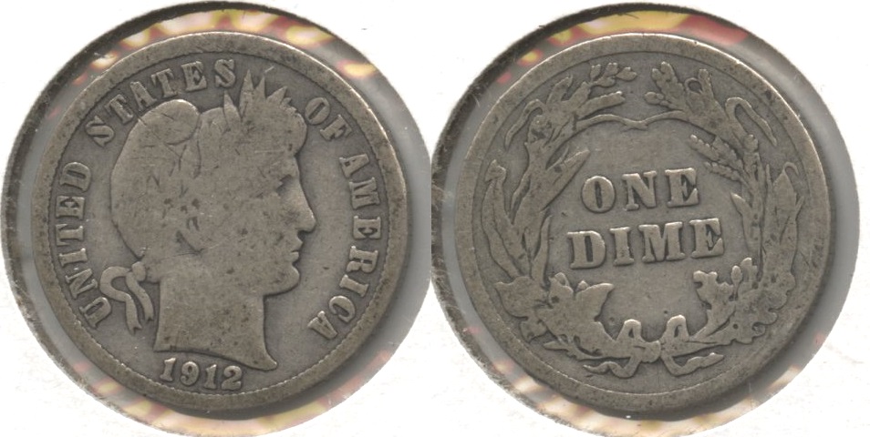 1912 Barber Dime Good-4 #o