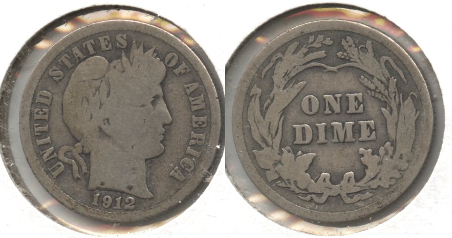 1912 Barber Dime Good-4 #p