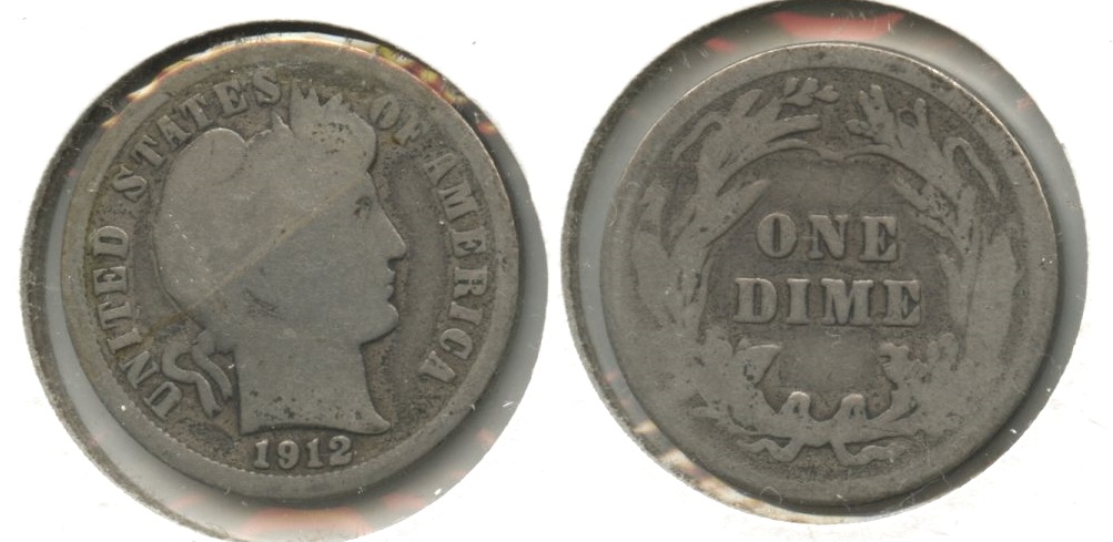1912 Barber Dime Good-4 #q