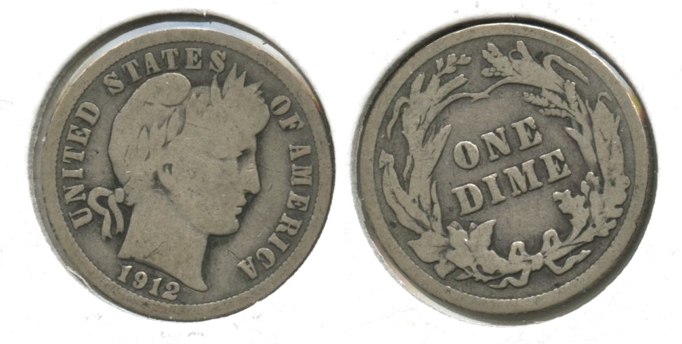 1912 Barber Dime Good-4 #t