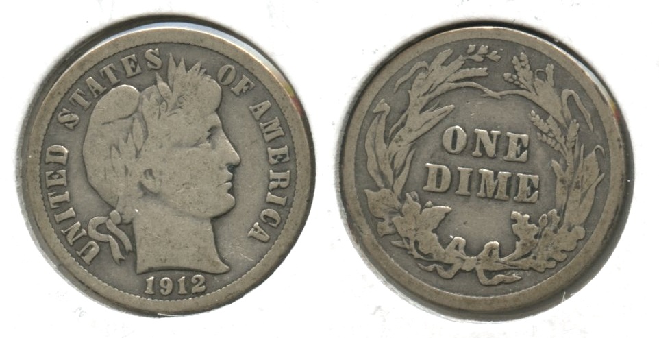 1912 Barber Dime Good-4 #u