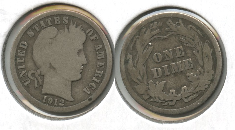 1912 Barber Dime Good-4 #v