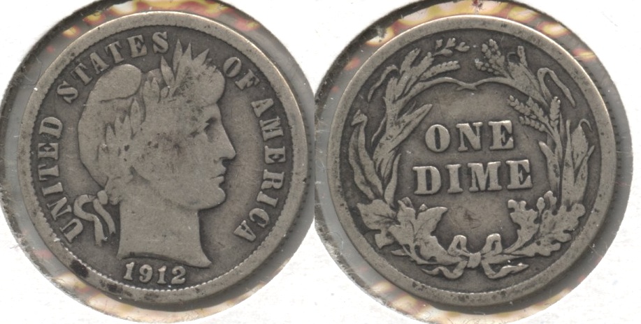1912 Barber Dime VG-8 #b