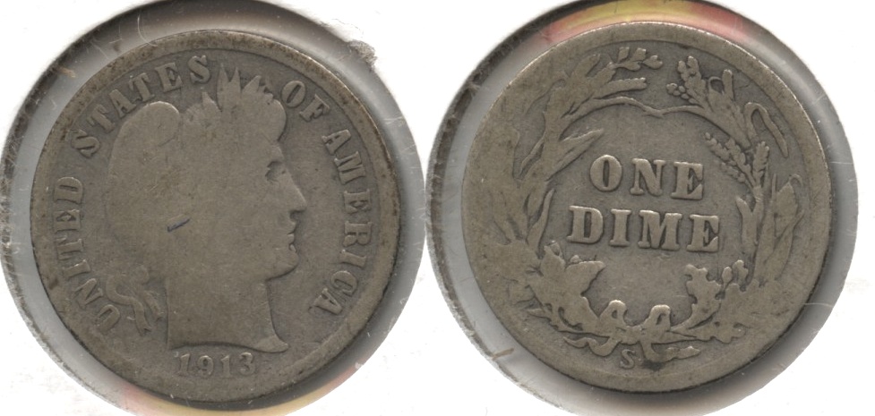 1913-S Barber Dime AG-3