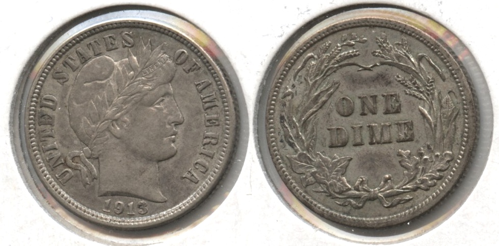 1913 Barber Dime AU-50